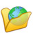 Folder yellow internet Icon